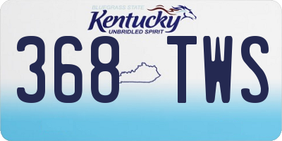KY license plate 368TWS