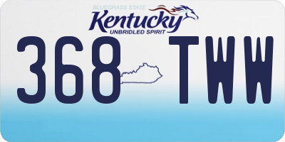 KY license plate 368TWW
