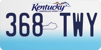 KY license plate 368TWY