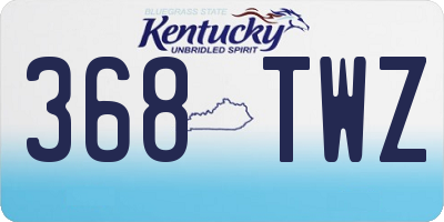 KY license plate 368TWZ