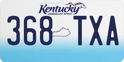 KY license plate 368TXA