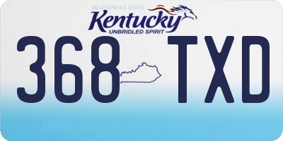 KY license plate 368TXD