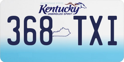 KY license plate 368TXI