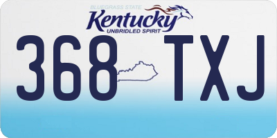 KY license plate 368TXJ