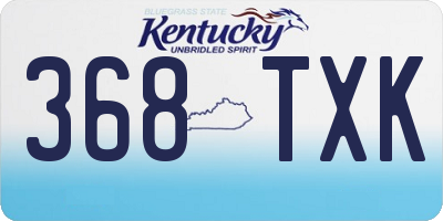 KY license plate 368TXK