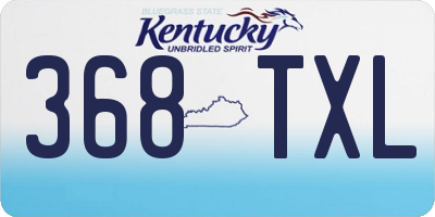 KY license plate 368TXL