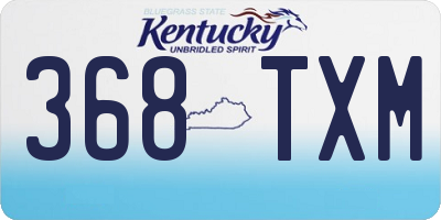 KY license plate 368TXM