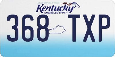 KY license plate 368TXP