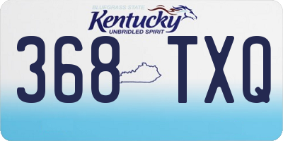 KY license plate 368TXQ