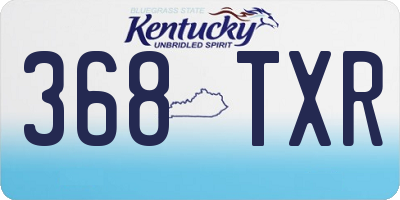 KY license plate 368TXR
