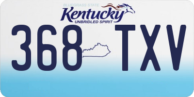 KY license plate 368TXV
