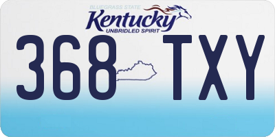 KY license plate 368TXY