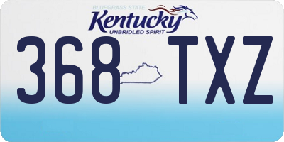 KY license plate 368TXZ