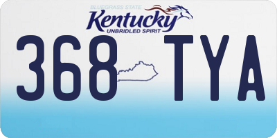 KY license plate 368TYA