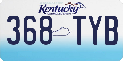 KY license plate 368TYB