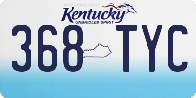 KY license plate 368TYC