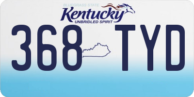KY license plate 368TYD