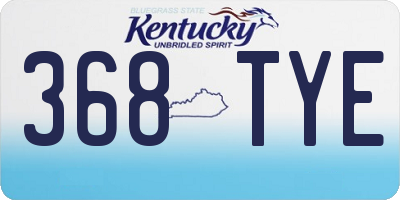 KY license plate 368TYE