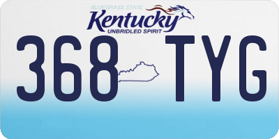 KY license plate 368TYG