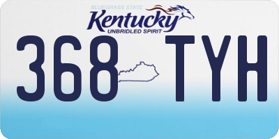 KY license plate 368TYH