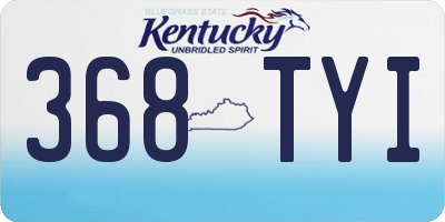 KY license plate 368TYI