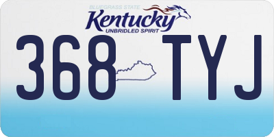 KY license plate 368TYJ
