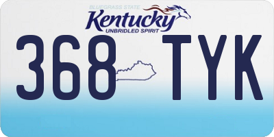 KY license plate 368TYK
