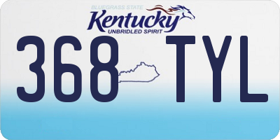 KY license plate 368TYL