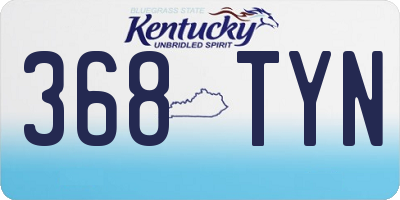 KY license plate 368TYN