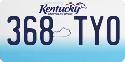 KY license plate 368TYO