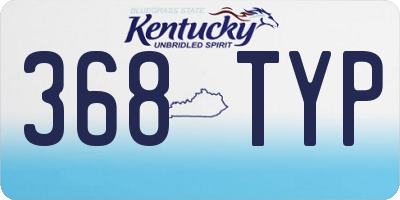 KY license plate 368TYP