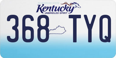 KY license plate 368TYQ
