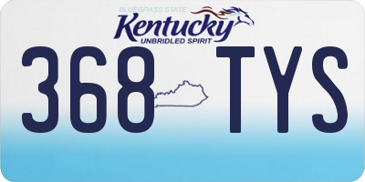KY license plate 368TYS
