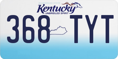 KY license plate 368TYT