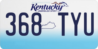 KY license plate 368TYU