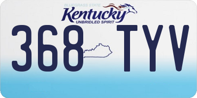 KY license plate 368TYV