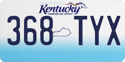 KY license plate 368TYX