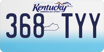 KY license plate 368TYY