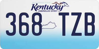 KY license plate 368TZB