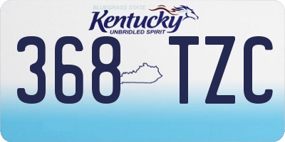 KY license plate 368TZC