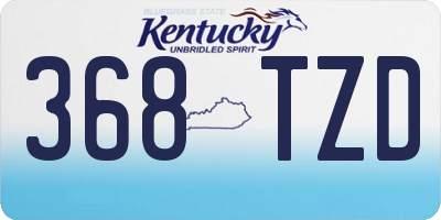KY license plate 368TZD