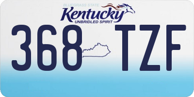 KY license plate 368TZF