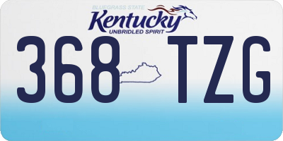 KY license plate 368TZG