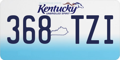 KY license plate 368TZI
