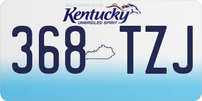 KY license plate 368TZJ