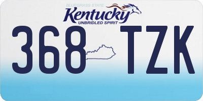 KY license plate 368TZK