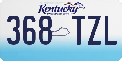 KY license plate 368TZL