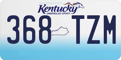 KY license plate 368TZM