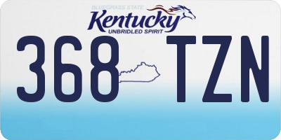 KY license plate 368TZN