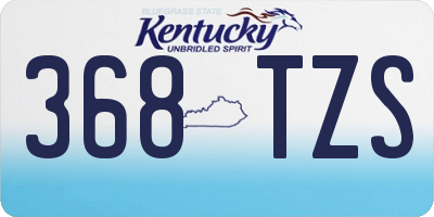 KY license plate 368TZS